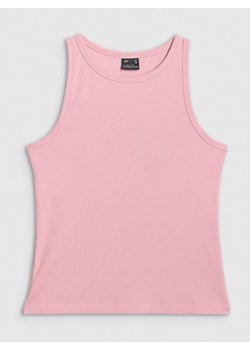 Damski top basic 4F 4FWMM00TSLEF132 - różowy ze sklepu Sportstylestory.com w kategorii Bluzki damskie - zdjęcie 184891332