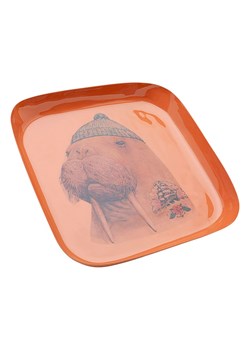Kare Taca &quot;Ego Walrus&quot; w kolorze pomarańczowym - 21 x 21 cm ze sklepu Limango Polska w kategorii Misy i tace dekoracyjne - zdjęcie 184891851
