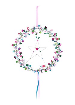 Overbeck and Friends Dekoracyjna zawieszka w kolorze jasnoróżowo-zielono-niebieskim - Ø 18 cm ze sklepu Limango Polska w kategorii Dekoracje - zdjęcie 184892024