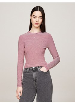 TOMMY JEANS Koszulka w kolorze szaroróżowym ze sklepu Limango Polska w kategorii Bluzki damskie - zdjęcie 184892240