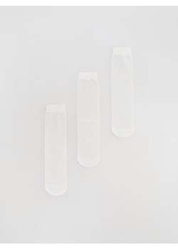 Reserved - Podkolanówki 3 pack - biały ze sklepu Reserved w kategorii Skarpetki dziecięce - zdjęcie 184893181