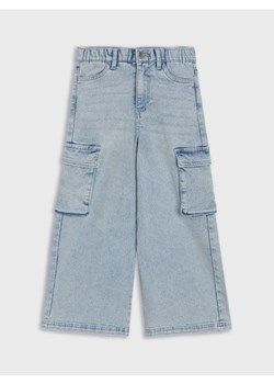 Sinsay - Jeansy wide leg cargo - niebieski ze sklepu Sinsay w kategorii Spodnie dziewczęce - zdjęcie 184904173