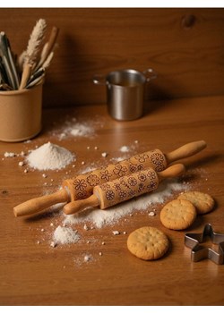 Sinsay - Grawerowane wałki do ciasta 2 pack - beżowy ze sklepu Sinsay w kategorii Akcesoria do pieczenia - zdjęcie 184904204