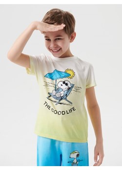 Sinsay - Koszulka z efektem ombre Peanuts - zielony ze sklepu Sinsay w kategorii T-shirty chłopięce - zdjęcie 184904363