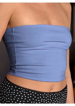 Sinsay - Top typu bandeau w stylu basic - niebieski ze sklepu Sinsay w kategorii Bluzki damskie - zdjęcie 184904430