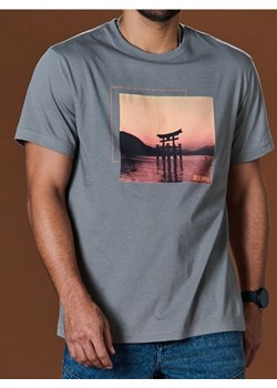 Sinsay - Koszulka z nadrukiem - szary ze sklepu Sinsay w kategorii T-shirty męskie - zdjęcie 184904652