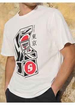 Sinsay - Koszulka comfort fit - kremowy ze sklepu Sinsay w kategorii T-shirty męskie - zdjęcie 184904661