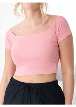 Sinsay - Crop top z krótkim rękawem - pomarańczowy ze sklepu Sinsay w kategorii Bluzki damskie - zdjęcie 184905100