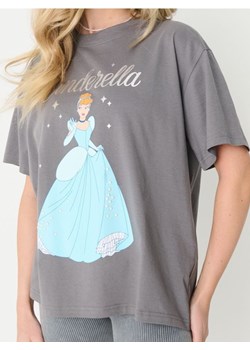 Sinsay - Koszulka loose fit Disney Princess - szary ze sklepu Sinsay w kategorii Bluzki damskie - zdjęcie 184905114