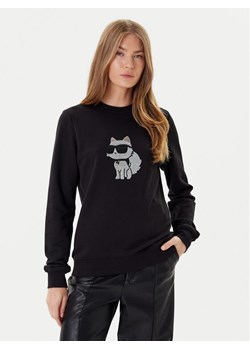 KARL LAGERFELD Bluza A3W20066 Czarny Regular Fit ze sklepu MODIVO w kategorii Bluzy damskie - zdjęcie 184906064