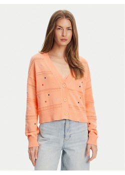 United Colors Of Benetton Kardigan 10C1E604W Pomarańczowy Regular Fit ze sklepu MODIVO w kategorii Swetry damskie - zdjęcie 184906094