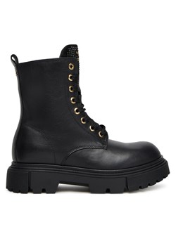 Elisabetta Franchi Trapery Lace-Up Bootie F4A5-E0411-1251 D Czarny ze sklepu MODIVO w kategorii Buty zimowe dziecięce - zdjęcie 184906133