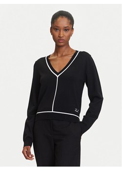 KARL LAGERFELD Sweter A3W18023 Czarny Regular Fit ze sklepu MODIVO w kategorii Swetry damskie - zdjęcie 184906250