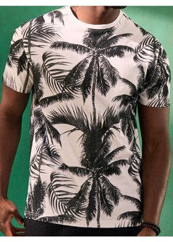 Sinsay - Koszulka z motywem roślinnym - biały ze sklepu Sinsay w kategorii T-shirty męskie - zdjęcie 184915240