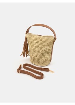 Sinsay - Pleciona torebka bucket - kremowy ze sklepu Sinsay w kategorii Torby letnie - zdjęcie 184915382