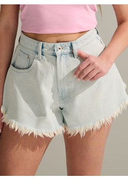 Sinsay - Szorty jeansowe o luźnym kroju high waist - niebieski ze sklepu Sinsay w kategorii Szorty - zdjęcie 184915623