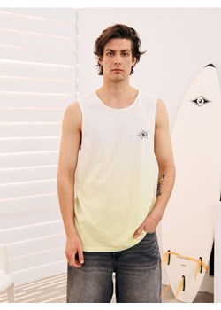 Sinsay - Tank top z efektem ombre i nadrukiem na plecach - zielony ze sklepu Sinsay w kategorii T-shirty męskie - zdjęcie 184915800