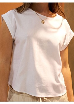 Sinsay - Bluzka z wiskozą i domieszką lnu - biały ze sklepu Sinsay w kategorii Bluzki damskie - zdjęcie 184915963