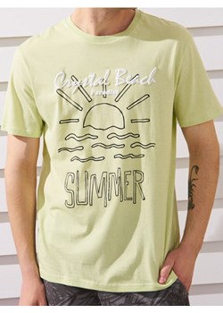 Sinsay - Koszulka z letnim motywem - zielony ze sklepu Sinsay w kategorii T-shirty męskie - zdjęcie 184915971