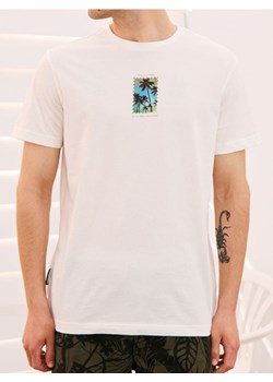 Sinsay - Koszulka z nadrukiem - kremowy ze sklepu Sinsay w kategorii T-shirty męskie - zdjęcie 184916003