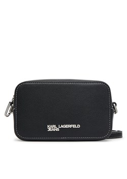 Torebka Karl Lagerfeld Jeans A3W30012 Czarny ze sklepu eobuwie.pl w kategorii Listonoszki - zdjęcie 184916423