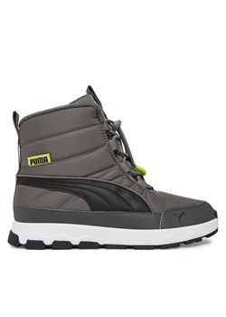 Śniegowce Puma Evolve Boot Jr 392644 08 Szary ze sklepu eobuwie.pl w kategorii Buty zimowe dziecięce - zdjęcie 184916541