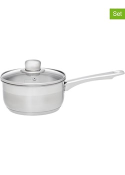 Maku 2-częściowy zestaw &quot;Basic&quot; w kolorze srebrnym - Ø 16 cm ze sklepu Limango Polska w kategorii Garnki - zdjęcie 184917801