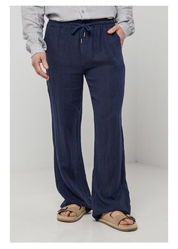 Rodier Lin Lniane spodnie w kolorze granatowym ze sklepu Limango Polska w kategorii Spodnie męskie - zdjęcie 184917831