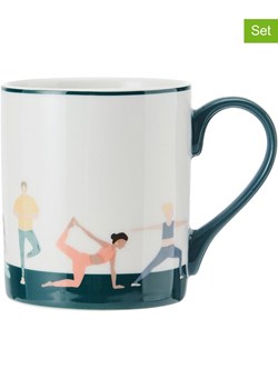 Mikasa Kubki (2 szt.) &quot;Yoga&quot; w kolorze biało-zielonym - 280 ml ze sklepu Limango Polska w kategorii Naczynia - zdjęcie 184918433
