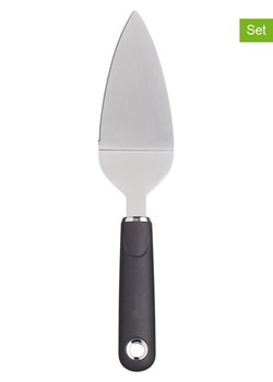 MasterClass Łopatki (2 szt.) w kolorze srebrno-czarnym do tortów - dł. 26 cm ze sklepu Limango Polska w kategorii Akcesoria kuchenne - zdjęcie 184918520