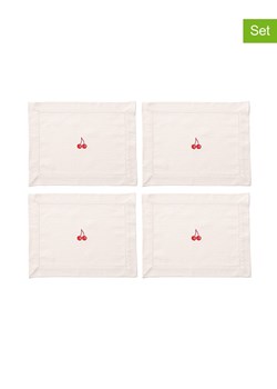 Benetton Podkładki stołowe (4 szt.) w kolorze kremowo-czerwonym - 35 x 45 cm ze sklepu Limango Polska w kategorii Podkładki na stół - zdjęcie 184919362
