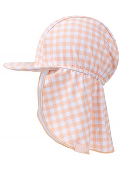 Swim Essentials Czapka &quot;Sunset&quot; w kolorze pomarańczowo-białym z ochroną karku ze sklepu Limango Polska w kategorii Czapki dziecięce - zdjęcie 184919570