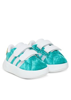 Sneakersy adidas Disney Jasmine Grand Court 2.0 JR4920 Turkusowy ze sklepu eobuwie.pl w kategorii Buty sportowe dziecięce - zdjęcie 184920032