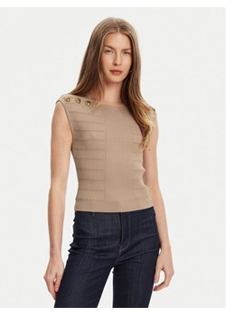 Guess Bluzka W5YR12 Z0130 Brązowy Regular Fit ze sklepu MODIVO w kategorii Bluzki damskie - zdjęcie 184920973