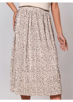 Sinsay - Plisowana spódnica midi w delikatny print - kremowy ze sklepu Sinsay w kategorii Spódnice - zdjęcie 184923603