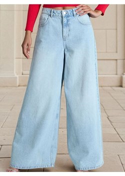 Sinsay - Jeansy palazzo super high waist - turkusowy - id: 793DB-65J - marki Sinsay - 184923811 Sinsay - Jeansy palazzo super high waist - turkusowy ze sklepu Sinsay w kategorii Jeansy damskie - zdjęcie 184923811