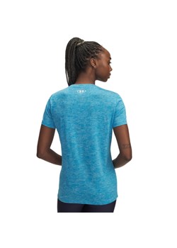 Damska koszulka treningowa Under Armour Tech SSC- Twist - niebieska ze sklepu Sportstylestory.com w kategorii Bluzki damskie - zdjęcie 184924690