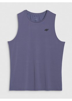 Męski tank top treningowy 4F 4FWAW25TFSLM574 - niebieski ze sklepu Sportstylestory.com w kategorii T-shirty męskie - zdjęcie 184924723
