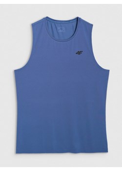 Męski tank top treningowy 4F 4FWAW25TFSLM574 - niebieski ze sklepu Sportstylestory.com w kategorii T-shirty męskie - zdjęcie 184924730