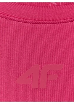 Damska koszulka treningowa 4F 4FWAW25TFTSF1517 - różowa ze sklepu Sportstylestory.com w kategorii Bluzki damskie - zdjęcie 184924800