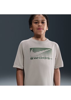 Koszulka z krótkim rękawem dla dużych dzieci (chłopców) Dri-FIT Nike Multi - Brązowy ze sklepu Nike poland w kategorii T-shirty chłopięce - zdjęcie 184925240