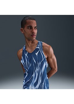 Męska koszulka bez rękawów do biegania Dri-FIT ADV Nike AeroSwift - Niebieski ze sklepu Nike poland w kategorii T-shirty męskie - zdjęcie 184925274