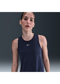 Damska koszulka bez rękawów Dri-FIT Nike One Classic - Niebieski ze sklepu Nike poland w kategorii Bluzki damskie - zdjęcie 184925372