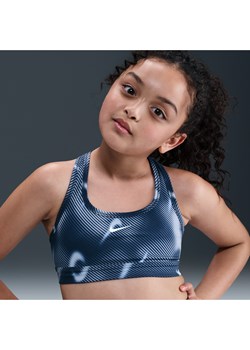 Stanik sportowy dla dużych dzieci (dziewcząt) Nike Pro Swoosh - Niebieski ze sklepu Nike poland w kategorii Biustonosze - zdjęcie 184925440