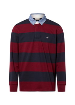 Gant Męska koszulka polo Mężczyźni Bawełna bordowy w paski ze sklepu vangraaf w kategorii T-shirty męskie - zdjęcie 184928941