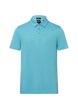BOSS Męska koszulka polo - Palosh Mężczyźni Bawełna cyjan jednolity ze sklepu vangraaf w kategorii T-shirty męskie - zdjęcie 184928953