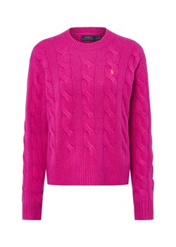 Polo Ralph Lauren Damski sweter z dzianiny z zawartością kaszmiru Kobiety dzianina grubo tkana fuksja jednolity ze sklepu vangraaf w kategorii Swetry damskie - zdjęcie 184928992