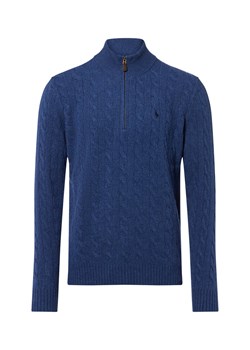 Polo Ralph Lauren Męska koszulka z dzianiny z zawartością kaszmiru Mężczyźni Wełna granatowy jednolity ze sklepu vangraaf w kategorii Swetry męskie - zdjęcie 184929001
