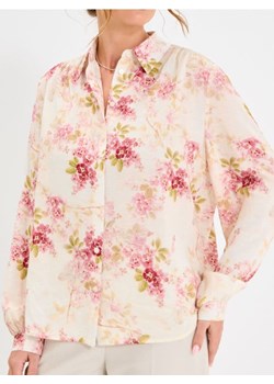 Sinsay - Wzorzysta koszula z wiskozą i domieszką lnu - wielobarwny ze sklepu Sinsay w kategorii Koszule damskie - zdjęcie 184934573