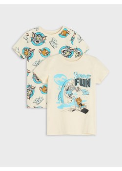 Sinsay - Koszulki Tom i Jerry 2 pack - kremowy ze sklepu Sinsay w kategorii T-shirty chłopięce - zdjęcie 184934603